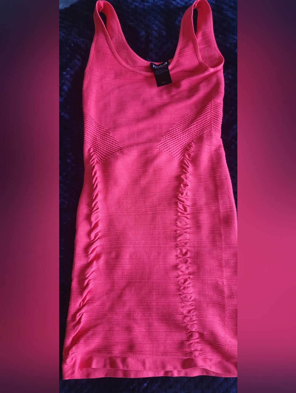 Bebe Women’s Hot Pink Textured Bandage Top - Unbranded